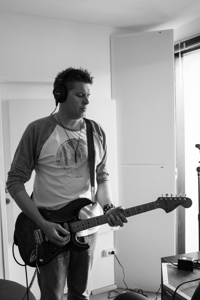 Jason with electric guitar