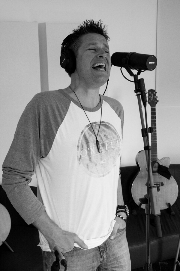 Jason singing in the studio